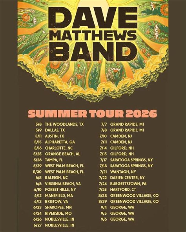 Dave Matthews Band Announces US Summer Tour