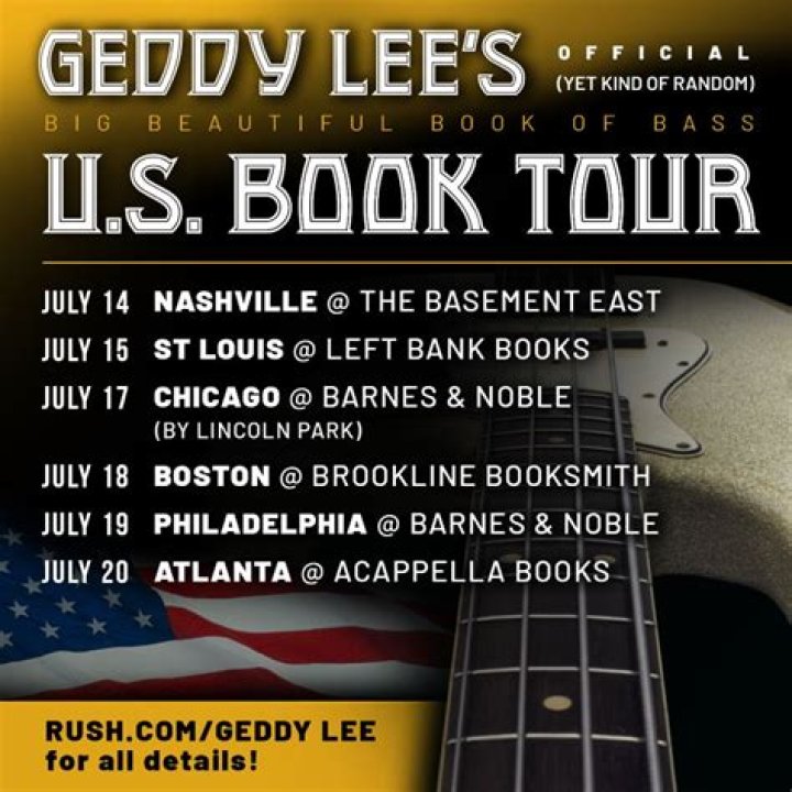 Geddy Lee Announces Book Tour